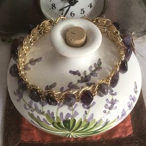 Amethyst link bracelet